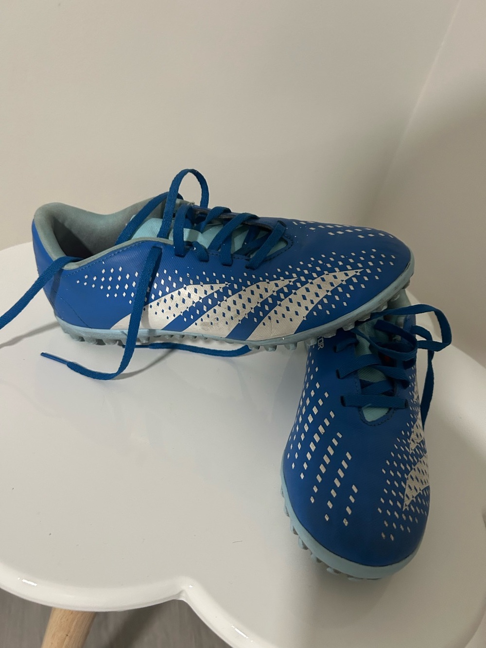 adidas Blue and White Kids Soccer Cleats
